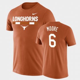 #6 Joshua Moore Team DNA Longhorns Legend Performance Mens Orange T-Shirt 257257-410