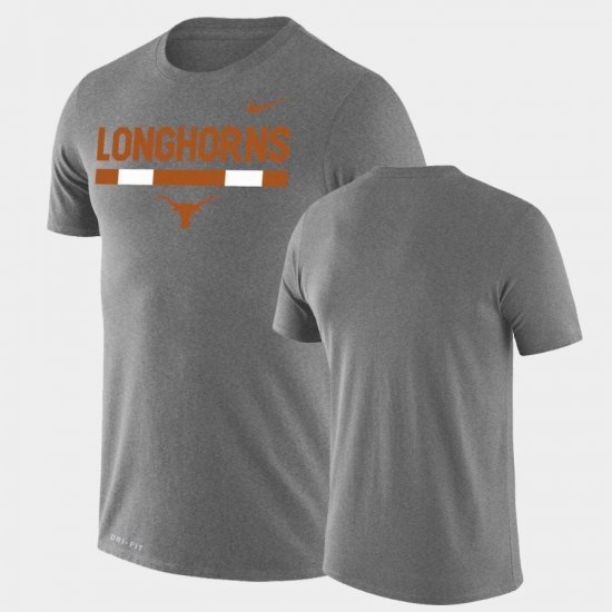 Team DNA University of Texas Legend Performance Mens Heathered Gray T-Shirt 652210-929