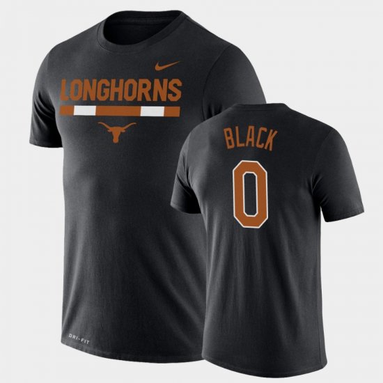 #0 Tarik Black Team DNA Longhorns Legend Performance Men Black T-Shirt 252930-223