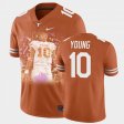 #10 Vince Young Player Pictorial UT Player Portrait Win Over USC in Rose Bowl Men's Orange Jersey 658043-720