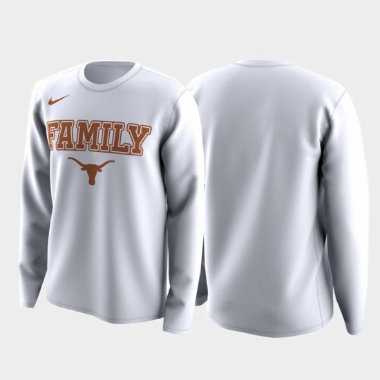 Family on Court UT March Madness Legend Basketball Long Sleeve Men White T-Shirt 266396-208