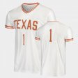 #1 College Basketball Longhorns Mens White Jersey 210176-819