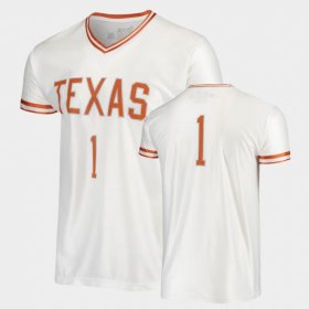 #1 College Basketball Longhorns Mens White Jersey 210176-819