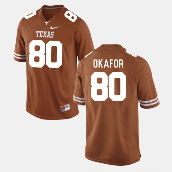 #80 Alex Okafor College Football Texas Longhorns Men Burnt Orange Jersey 676342-430