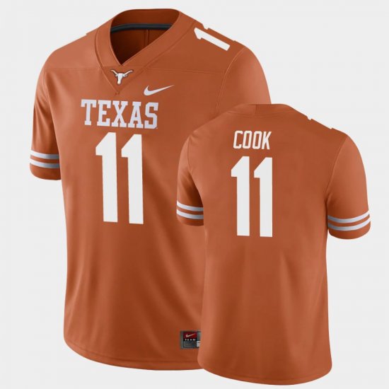 #11 Anthony Cook Game University of Texas Men Texas Orange Jersey 554294-127