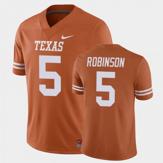 #5 Bijan Robinson Game Texas Longhorns Mens Orange Jersey 248195-166