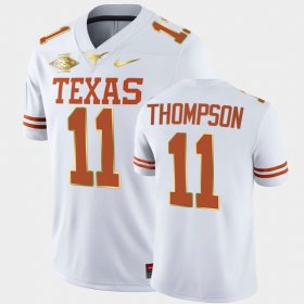 #11 Casey Thompson Texas Longhorns 2021 Red River Showdown Golden Edition Men's White Jersey 211152-721