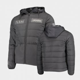 OHT Military Appreciation University of Texas Digital Camo Detail Full-Zip Puffer Mens Charcoal Jacket 801280-677