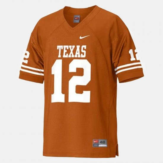 #12 Colt McCoy College Football University of Texas Men Orange Jersey 260957-727