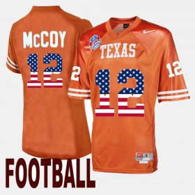 #12 Colt McCoy Throwback University of Texas Men's Orange Jersey 700385-210