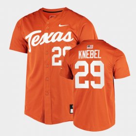 #29 Corey Knebel College Baseball UT Full-Button Men Orange Jersey 522247-176