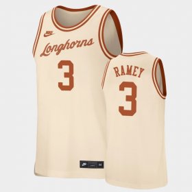 #3 Courtney Ramey Replica UT Retro Basketball Mens Cream Jersey 233102-210