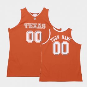 #00 Custom Authentic Texas Longhorns Men's Orange Jersey 466020-608