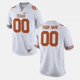 #00 Custom College Football Texas Longhorns Men White Jersey 478625-687
