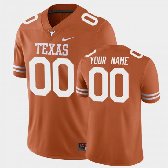 #00 Custom Game University of Texas Men\'s Texas Orange Jersey 665085-914