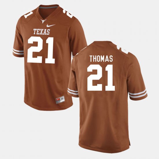#21 Duke Thomas College Football UT Men Burnt Orange Jersey 344916-232