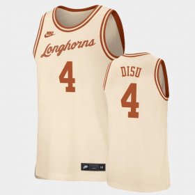 #4 Dylan Disu Replica Longhorns Retro Basketball Mens Cream Jersey 892824-146