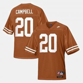 #20 Earl Campbell College Football UT Mens Orange Jersey 535462-347