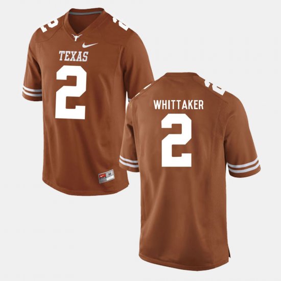 #2 Fozzy Whittaker College Football Texas Longhorns Men\'s Burnt Orange Jersey 411940-366