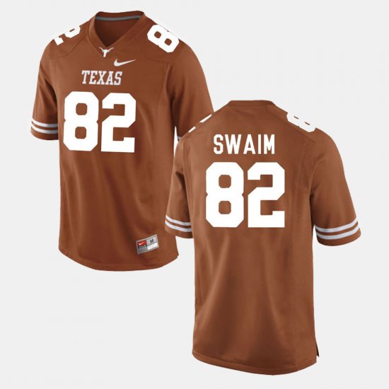 #82 Geoff Swaim College Football University of Texas Mens Burnt Orange Jersey 571972-734