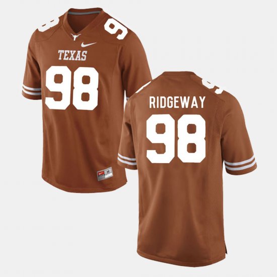 #98 Hassan Ridgeway College Football UT Mens Burnt Orange Jersey 397909-114