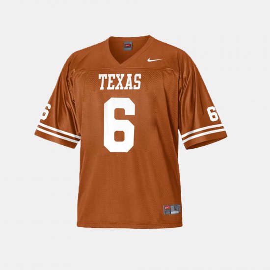 #6 Jake Oliver College Football UT Men Burnt Orange Jersey 154712-483