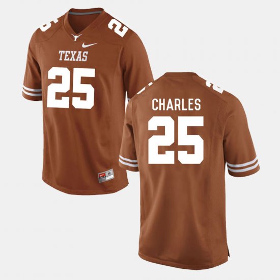 #25 Jamaal Charles College Football University of Texas Men Burnt Orange Jersey 859768-178