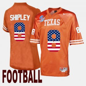#8 Jordan Shipley Throwback Longhorns Men Orange Jersey 265995-243