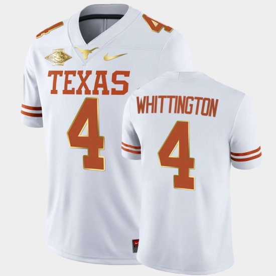 #4 Jordan Whittington UT 2021 Red River Showdown Golden Edition Men White Jersey 215849-492