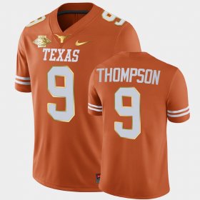 #9 Josh Thompson Texas Longhorns 2021 Red River Showdown Golden Patch Men Orange Jersey 353050-420