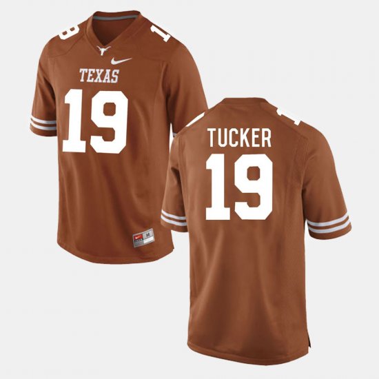 #19 Justin Tucker College Football UT Mens Burnt Orange Jersey 326303-196