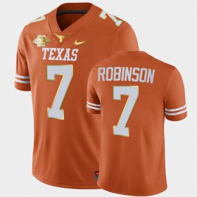 #7 Keilan Robinson Longhorns 2021 Red River Showdown Golden Patch Men's Orange Jersey 825465-691