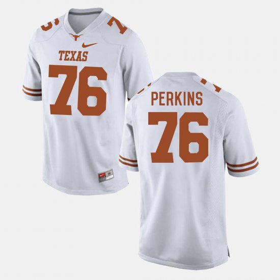 #76 Kent Perkins College Football University of Texas Men White Jersey 655256-169
