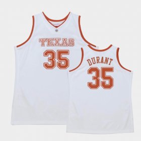 #35 Kevin Durant Authentic Texas Longhorns Men White Jersey 730015-495