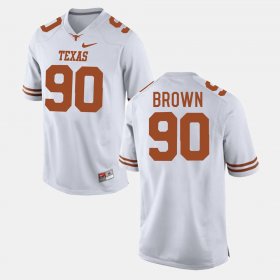 #90 Malcom Brown College Football University of Texas Men's White Jersey 551713-316