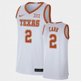 #2 Marcus Carr Alumni Limited University of Texas Basketball Mens White Jersey 803349-656