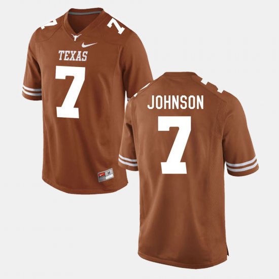 #7 Marcus Johnson College Football UT Men Burnt Orange Jersey 981701-504