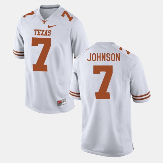 #7 Marcus Johnson College Football Longhorns Mens White Jersey 995673-485