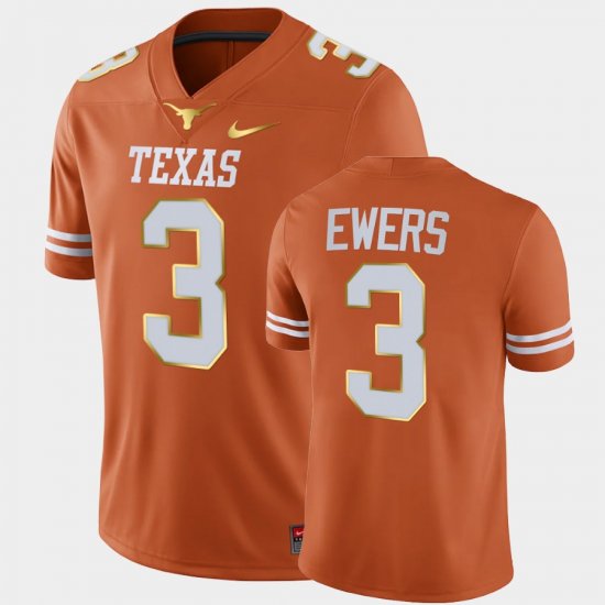 #3 Quinn Ewers College Football Longhorns Men Orange Jersey 491208-978