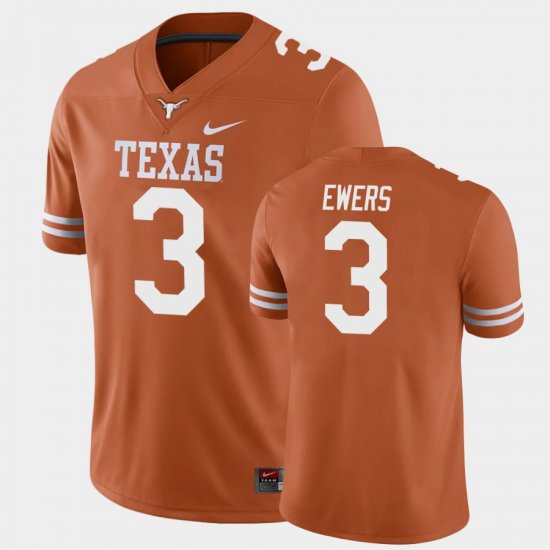 #3 Quinn Ewers Game UT Men Texas Orange Jersey 863236-750