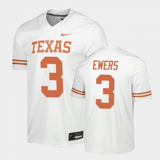 #3 Quinn Ewers Game University of Texas Men White Jersey 279872-711