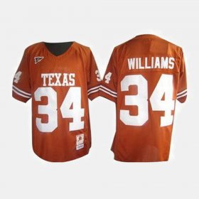 #34 Ricky Williams College Football University of Texas Men Orange Jersey 650387-326