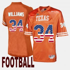 #34 Ricky Williams Throwback Texas Longhorns Men's Orange Jersey 829182-502