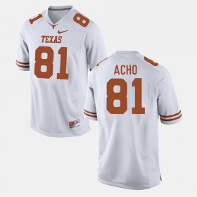 #81 Sam Acho College Football Longhorns Men's White Jersey 663923-649