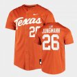 #26 Taylor Jungmann College Baseball Texas Longhorns Full-Button Mens Orange Jersey 789966-462