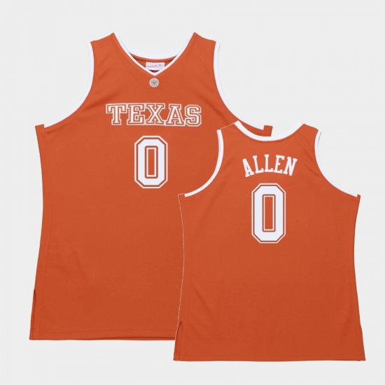 #0 Timmy Allen Authentic Texas Longhorns Men\'s Orange Jersey 515235-809