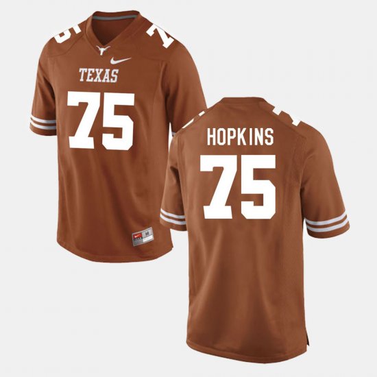 #75 Trey Hopkins College Football UT Mens Burnt Orange Jersey 660358-952