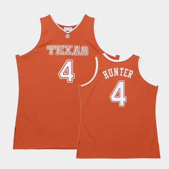 #4 Tyrese Hunter Authentic Longhorns Men\'s Orange Jersey 367894-631