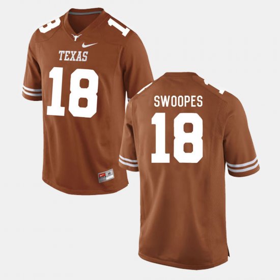 #18 Tyrone Swoopes College Football University of Texas Men\'s Burnt Orange Jersey 852987-226