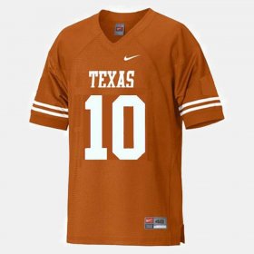 #10 Vince Young College Football University of Texas Mens Orange Jersey 174652-385